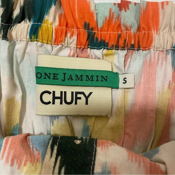 Chufy Tank Blouse Ruched Smocked Crop S Jimmy Tara Red - Picture 8 of 11